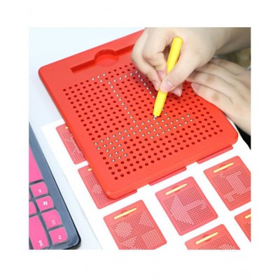 Chocozone Magnetic Drawing Board Magnetic Pads - Erasable Magna Doodle Writing Drawing Pad for Kids - Includes a Pen & 10 Pattern Cards (380 Magnets) Toys for 6 Years Old Girls Boys
