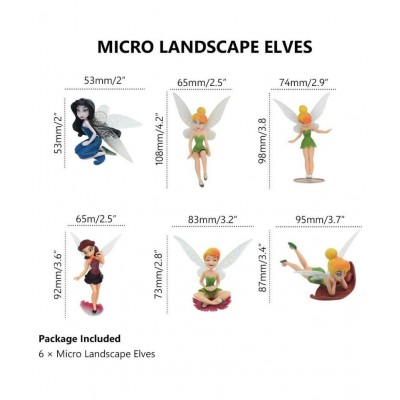 Chocozone Multicolour Plastic Figurines - Pack of 6