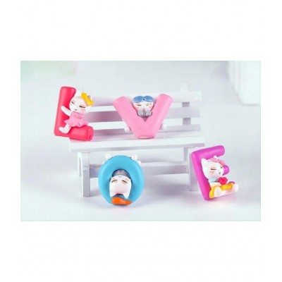 Chocozone Multicolour Polyresin Figurines - Pack of 4