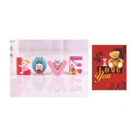 Chocozone Multicolour Polyresin Figurines - Pack of 4