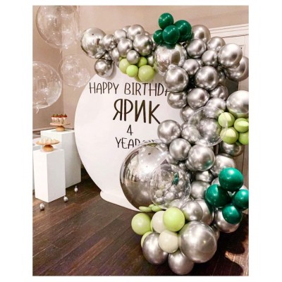 Chocozone Pack of 100 12" Grey Metallic Birthday Party Balloons Party Props Decoration Kits Balloon for Kids