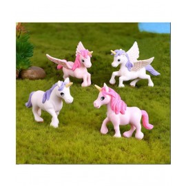 Chocozone Pack of 4 Cute Unicorn Miniatures Garden Decoration Gifts for Kids & Girlfriend (4cm) Chocozone Pack of 4 Cute Unicorn Miniatures Garden Decoration Gifts for Kids & Girlfriend (4cm)