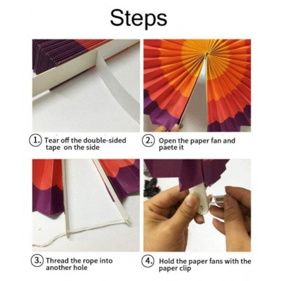 Chocozone Pink and Silver Paper Fans for Decoration ( Pack of 6) for Baby Shower, Photo Booth, Backdrop, Birthday Party Decorations