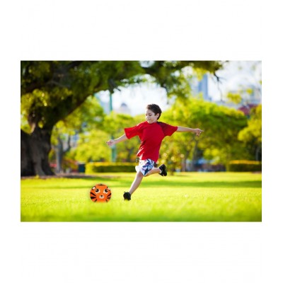 Chocozone Tiger Print Synthetic Leather Football for Kids Soccer Ball for Toddlers Toys for 3 years old (Size 2)