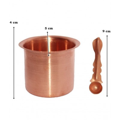 Copper set of Panchpatra & pali ( Achmani) By Shriram Traders