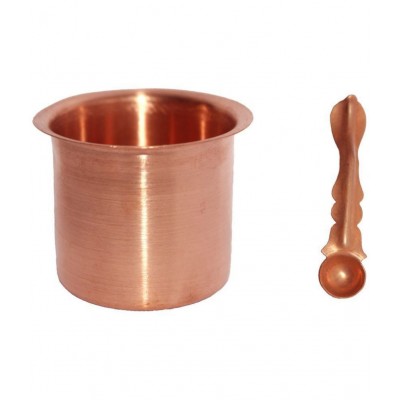 Copper set of Panchpatra & pali ( Achmani) By Shriram Traders