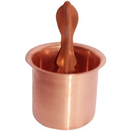 Copper set of Panchpatra & pali ( Achmani) By Shriram Traders