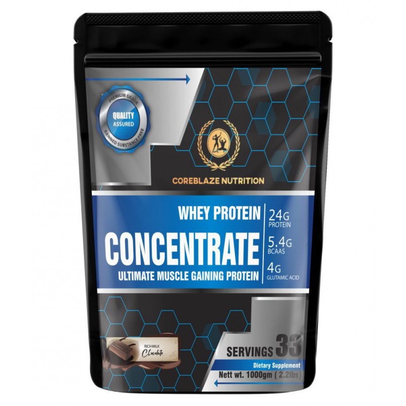 Coreblaze Nutrition Whey Protein Concentrate 80% (Rich Milk Chocolate) 1000 gm