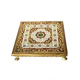 Craftghar Pooja Chowki 10 Inch