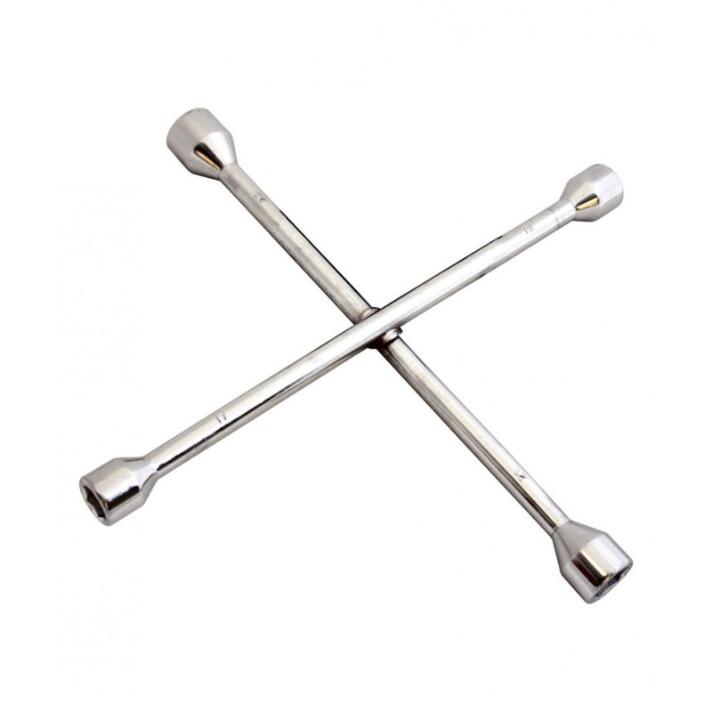 Cross Wheel Wrench - Chrome Finish - 10X11X13X14