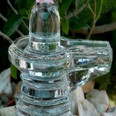 Crystal shivling and   Crystal Tray Combo Pack