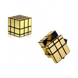 Cube Combo of Gold Mirror Cube and Gold Mirror Cube High Speed Stickerless Cube