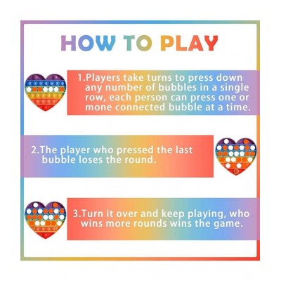 CuteSo  Pop It Fidget Toys,Push Pop Bubble Fidget Sensory Toy,Autism Special Needs Silicone Stress Relief Toy,Great Fidget Toy Sensory Toys Novelty Gifts for Girls Boys Kids Adults (Rainbow Round) (Multicolor)  (Multicolor)