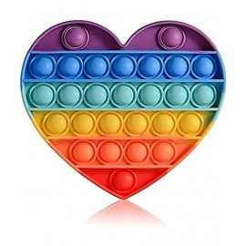 CuteSo  Pop It Fidget Toys,Push Pop Bubble Fidget Sensory Toy,Autism Special Needs Silicone Stress Relief Toy,Great Fidget Toy Sensory Toys Novelty Gifts for Girls Boys Kids Adults (Rainbow Round) (Multicolor)  (Multicolor)