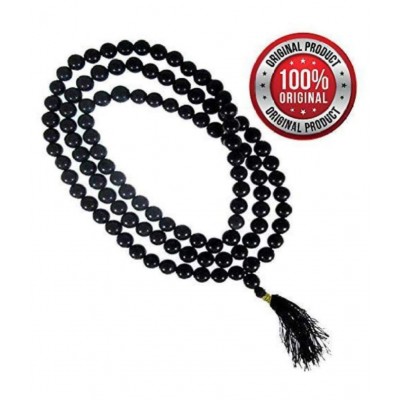 Cyan spritual Black Agate Mala/Black Hakik Mala/हकीक माला, hakik mala Black 108, hakik mala Stone Sulemani Gemstone,Kali Hakik Mala