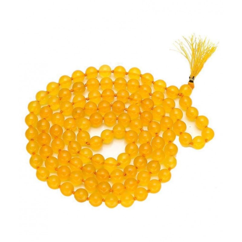 Cyan spritual Yellow Hakik Mala