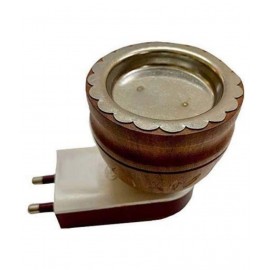 D S  Mini Wooden Electric Kapoor Dani Incense Burner Bakhoor Dani Aroma Diffuser Camphor Burner for Positive Energy - 2nd Generation (Standard Size,brown)