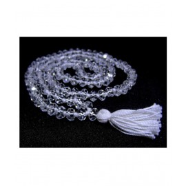 DEV RATNA Kendra Original/ Rock Crystal Quartz(Sphatik)Mala 5 Mm Diamond Cut 108 +1 Beads Rosary DEV RATNA Kendra Original/ Rock Crystal Quartz(Sphatik)Mala 5 Mm Diamond Cut 108 +1 Beads Rosary