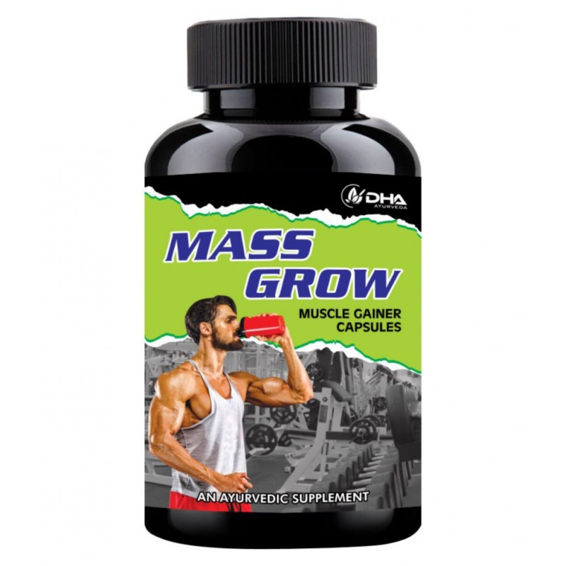 DHA Ayurveda Mass Grow Herbal Muscle Grow Supplement Capsule 30 no.s Pack Of 1
