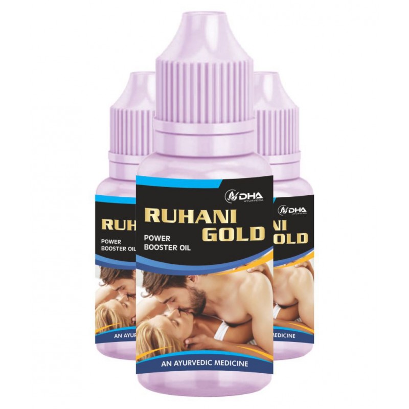 DHA Ayurveda Ruhani Gold- Men Power Herbal Massage Oil 60 ml Pack of 3