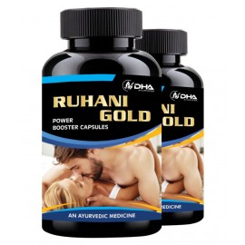 DHA Ayurveda Ruhani Gold- Power Booster Herbal Capsule 60 no.s Pack Of 2 DHA Ayurveda Ruhani Gold- Power Booster Herbal Capsule 60 no.s Pack Of 2