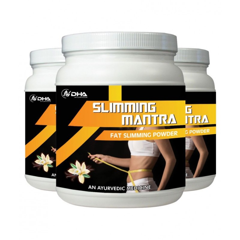 DHA Ayurveda Slimming Mantra- Herbal Fat Loss Vanilla Powder 300 gm Pack of 3
