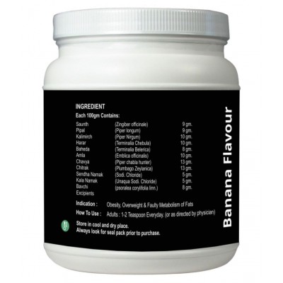 DHA Ayurveda Slimming Mantra-Herbal Fat Burner Banana Powder 100 gm Pack Of 1