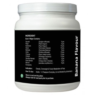 DHA Ayurveda Slimming Mantra-Herbal Fat Cutter Banana Powder 200 gm Pack Of 2