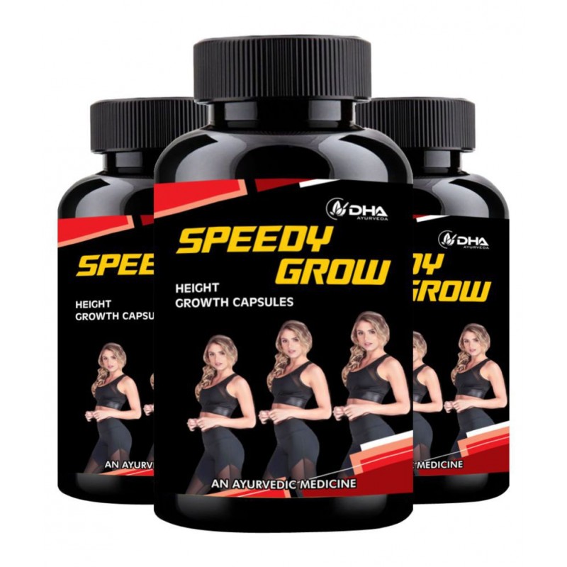 DHA Ayurveda Speedy Grow- Herbal Height Growth Capsule 90 no.s Pack of 3