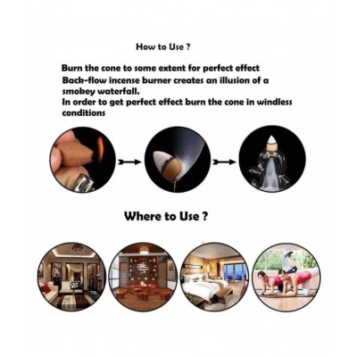 DIYAAN ENT Incense cone | Backflow cone | Dhoop cones for smoke backflows, smoke fountains in assorted color and fragrances - Set of 60