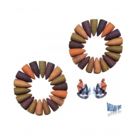 DIYAAN ENT Incense cone | Backflow cone | Dhoop cones for smoke backflows, smoke fountains in assorted color and fragrances - Set of 60 DIYAAN ENT Incense cone | Backflow cone | Dhoop cones for smoke backflows, smoke fountains in assorted color and fragrances - Set of 60