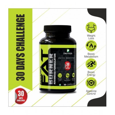 DNUTRIXN Advance Fat Burner Capsules-60 | 30 Days Challenge 60 no.s Unflavoured Single Pack