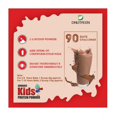 DNUTRIXN Advance Kids Protein Powder |Advanced Formulation| Growth Health Drink Powder 200 gm Chocolate