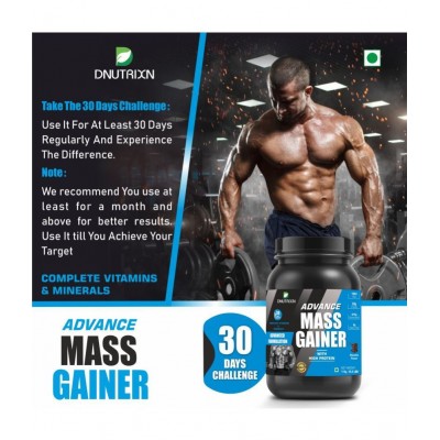 DNUTRIXN Advance Mass Gainer -1KG | Protein 63gm, 1263Kcal 1 KG kg Mass Gainer Powder DNUTRIXN Advance Mass Gainer -1KG | Protein 63gm, 1263Kcal 1 KG kg Mass Gainer Powder