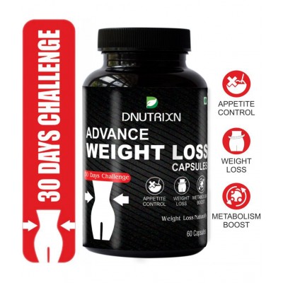 DNUTRIXN Advance Weight Loss Capsules |Advanced Formulation 60 no.s Unflavoured