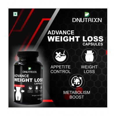 DNUTRIXN Advance Weight Loss Capsules |Advanced Formulation 60 no.s Unflavoured