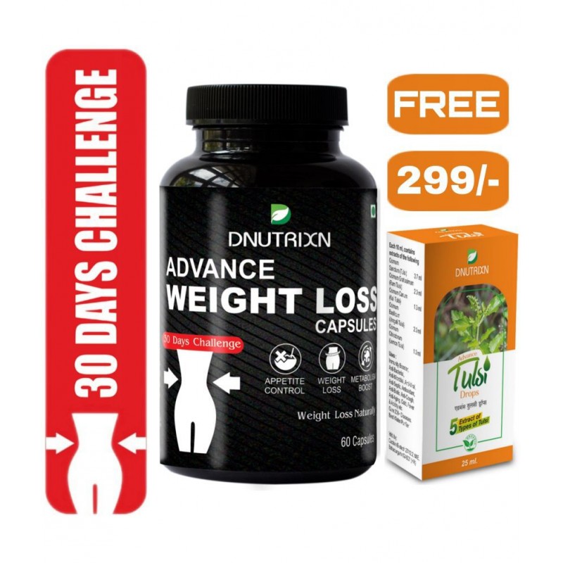 DNUTRIXN Advance Weight Loss Capsules |Advanced Formulation 60 no.s Unflavoured