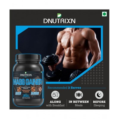 DNUTRIXN SUPREME MASS GAINER- 1KG | 30 Days Challenge with High Protein (63 gm), High Calorie (1188 Kcal) Enriched with Multivitamins and Multiminerals 1 kg Chocolate DNUTRIXN SUPREME MASS GAINER- 1KG | 30 Days Challenge with High Protein (63 gm), High Calorie (1188 Kcal) Enriched with Multivitamins and Multiminerals 1 kg Chocolate
