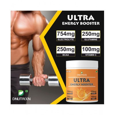 DNUTRIXN Ultra Energy Drink with BCAA, Electrolytes Vitamin C & Glutamine |Pre Workout/ Post Workout Instant Energy Drink for All 400 gm