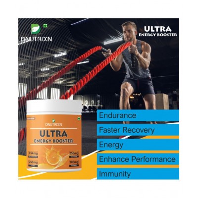 DNUTRIXN Ultra Energy Drink with BCAA, Electrolytes Vitamin C & Glutamine |Pre Workout/ Post Workout Instant Energy Drink for All 400 gm