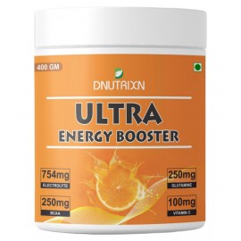 DNUTRIXN Ultra Energy Drink with BCAA, Electrolytes Vitamin C & Glutamine |Pre Workout/ Post Workout Instant Energy Drink for All 400 gm