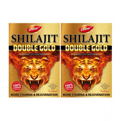 Dabur SHILAJIT DOUBLE GOLD (10 CAPSULE) PACK OF 2