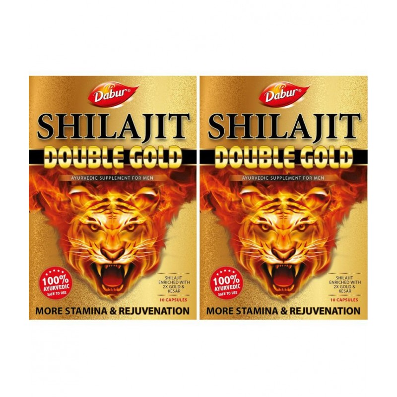 Dabur SHILAJIT DOUBLE GOLD (10 CAPSULE) PACK OF 2