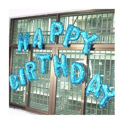 Dakshya Industries 13 Letter Happy Birthday Foil Balloon - Blue