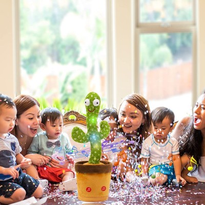 Dancing Cactus Kids Toy , Talking Cactus Toy , Singing + Recording + Dance + Sing , Wriggle Dancing Cactus Repeat What You Say and Sing Electronic Cactus Toy DÃ©cor for Kids / Boys / Girls with USB charger