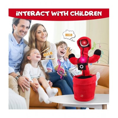 Dancing Toy Talking Game Cactus Toy Can Sing, Talk, Record and Repeat What You Say Decor for Kids & Adult (Dancing Squid)