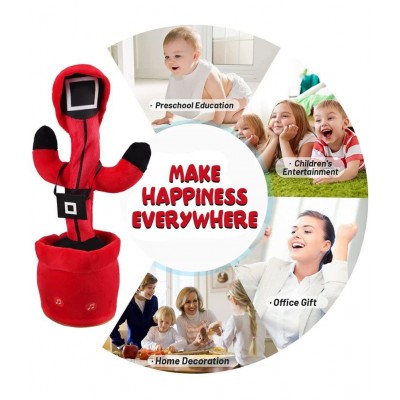 Dancing Toy Talking Game Cactus Toy Can Sing, Talk, Record and Repeat What You Say Decor for Kids & Adult (Dancing Squid)