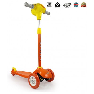 Dash Speedy Scooter with LED Lights and Music, Adjustable Height, for Your Kid, Road Runner Kick Scooter for Kids, Skating Scooter for Kids, Capacity 15 kg (3+ Years)