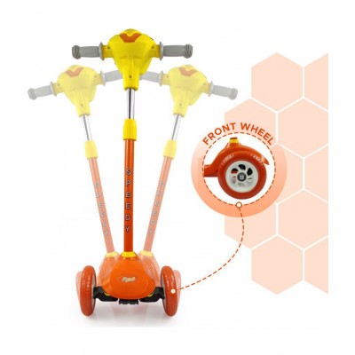 Dash Speedy Scooter with LED Lights and Music, Adjustable Height, for Your Kid, Road Runner Kick Scooter for Kids, Skating Scooter for Kids, Capacity 15 kg (3+ Years)