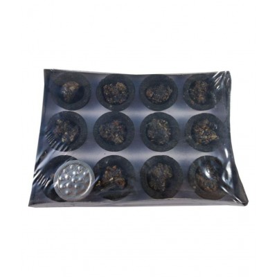 De Ultimate Premium Hawankund Pure Loban-Sambrani (Neem;Sandal;Tulsi) Fragrance Incense 12 Pcs Cups Box With Holder Plate Spiritual Purpose Herbal Guggul Dhoop Cone